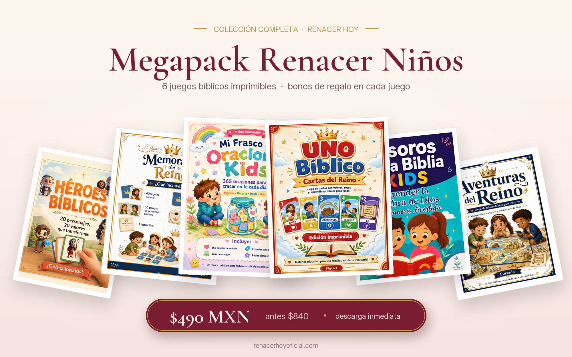 Portada de Megapack Renacer Niños — Todos los juegos + bonos