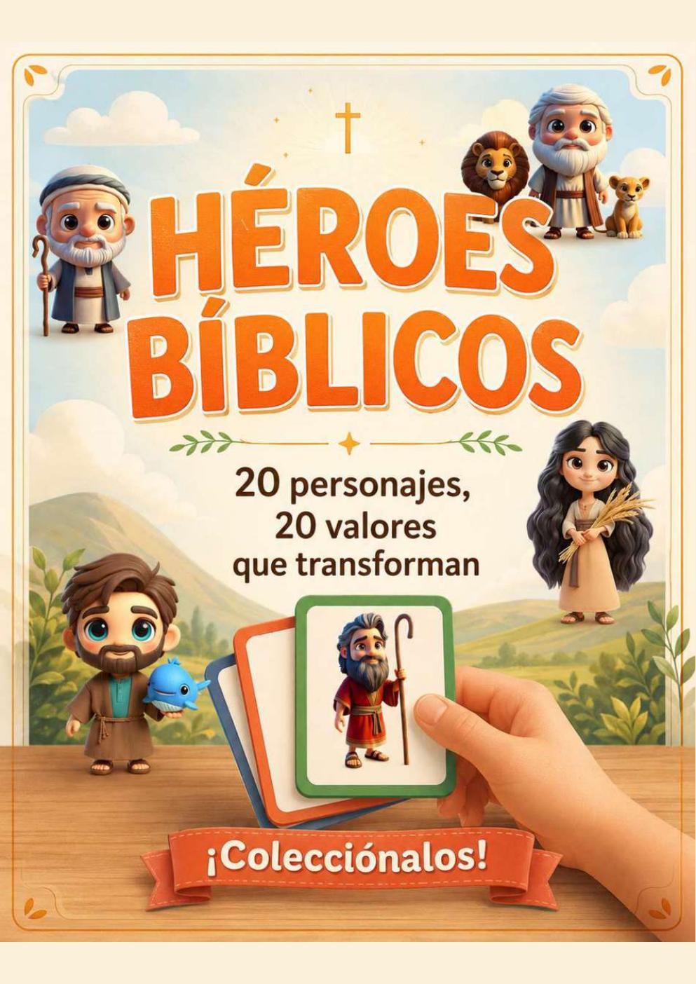 Portada de Héroes Bíblicos — 20 personajes, 20 valores