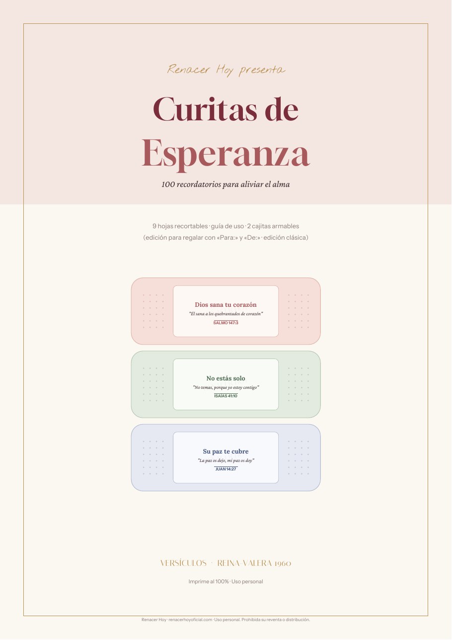 Portada de Curitas de Esperanza — 100 recordatorios para el alma